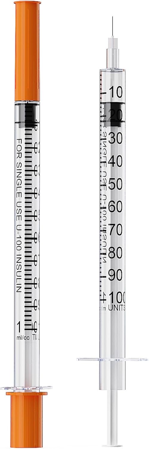 Product image of Insulin Syringe U-100 | 1ml/cc with 31G 1/4''(6mm) Needle, 8 Pack Individual Packaging