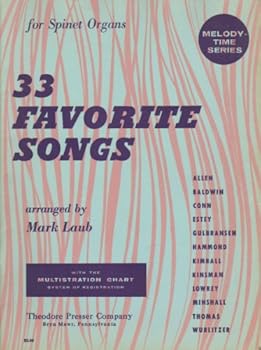 Paperback 33 Favorite Songs for Spinet Organs Book