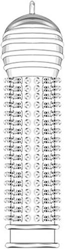 Miniatura 6 de 5 piezas de condones reutilizables para pene masculino, mangas de extensión de esperma con bloqueo de esperma, anillo para consolador, juguetes