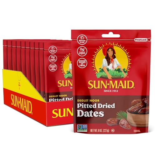 ★Sun-Maid Deglet Noor Pitted Dried Dates, 8oz, 10 bags