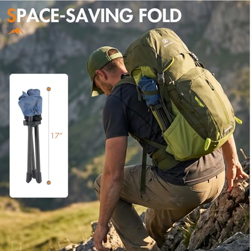 Image of Portal 2 Pack Tall Folding Tripod Stool for Adults, Portable Lightweight Camping Seat with Carry Strap, Compact Foldable Outdoor Chair Supports 225 lbs for Fishing, Hiking, Golf, Camping & Travel