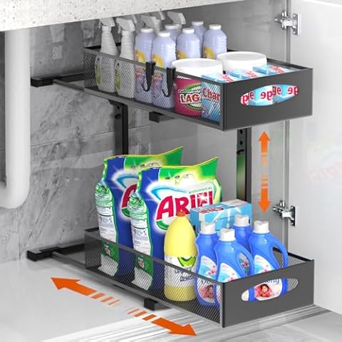 Housolution Organisateur sous Évier Métal Cover