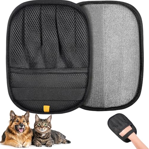 2Pcs Pet Hair Removal Gloves - 2025 New Upgrade, Five-Finger Electrostatic Design, Reusable - for Dogs & Cats, Removes Hair from Couch, Carpet, Clothing, Car Seats