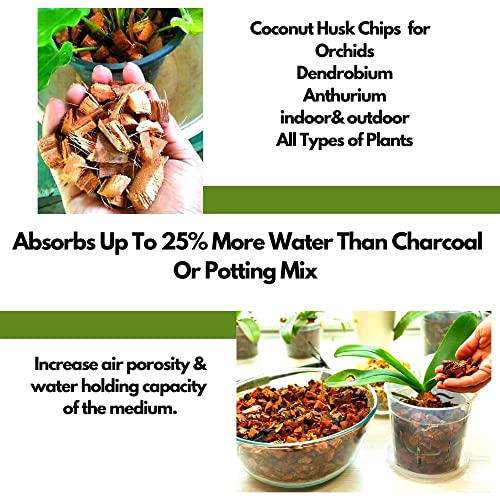 Image of Nature Crafty Coconut Husk Chips /cocopeat for Orchids /Planting /Pooja (500 MG)