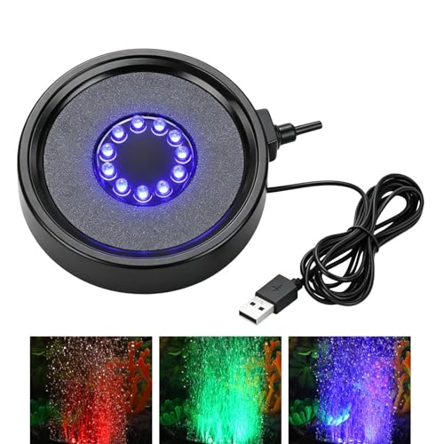 Piedra Difusora de Aire Burbujeante LED de 13 cm circular para oficina