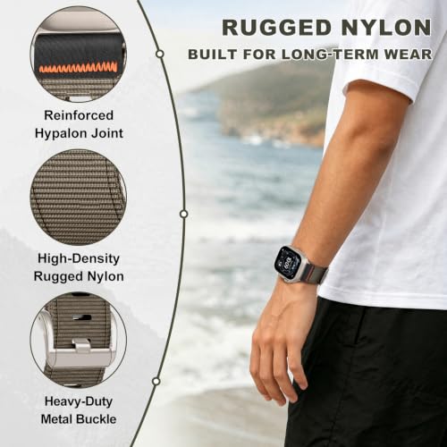 Image of Tactical Nylon Bands for Apple Watch Ultra 3 2 Band Series 11-1 /SE Men