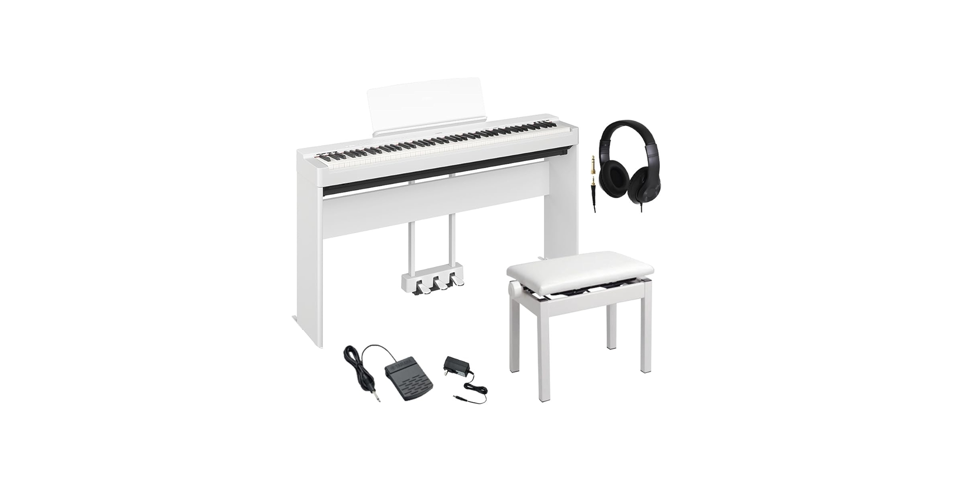 Amazon | YAMAHA P-225 WH 電子ピアノ 専用スタンド・高低自在