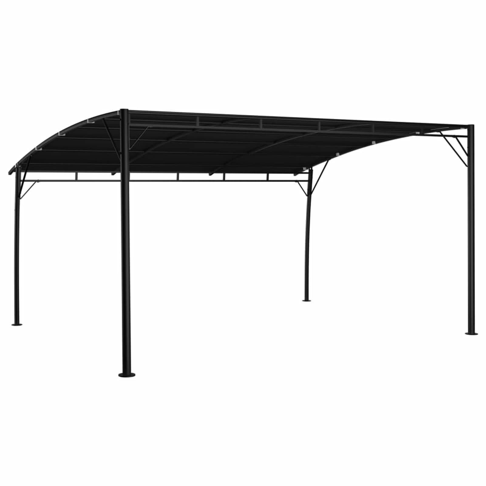 Pergola de jardin bioclimatique 4 x 3 x 2,55 m - Abat-jour anthracite - Parfait pour protéger le soleil de votre jardin