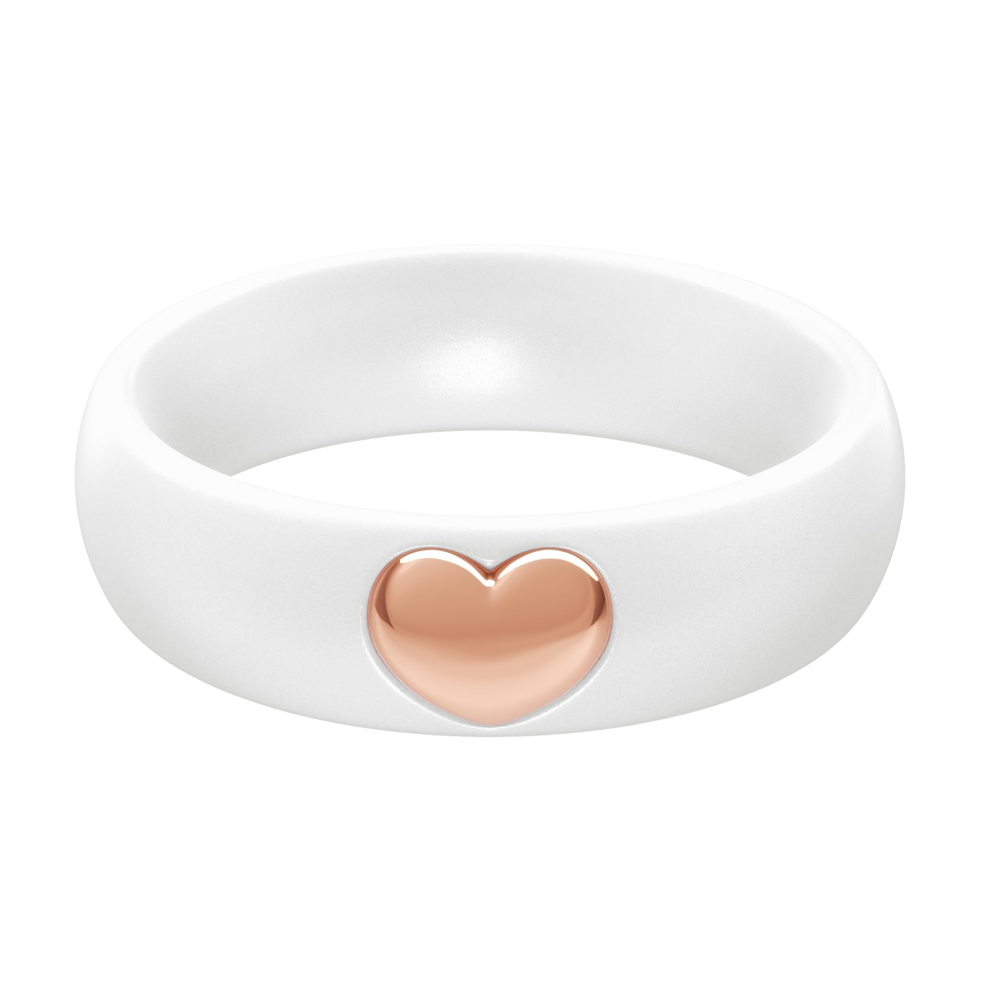 ThunderFit Silicone Rings for Women Heart Design