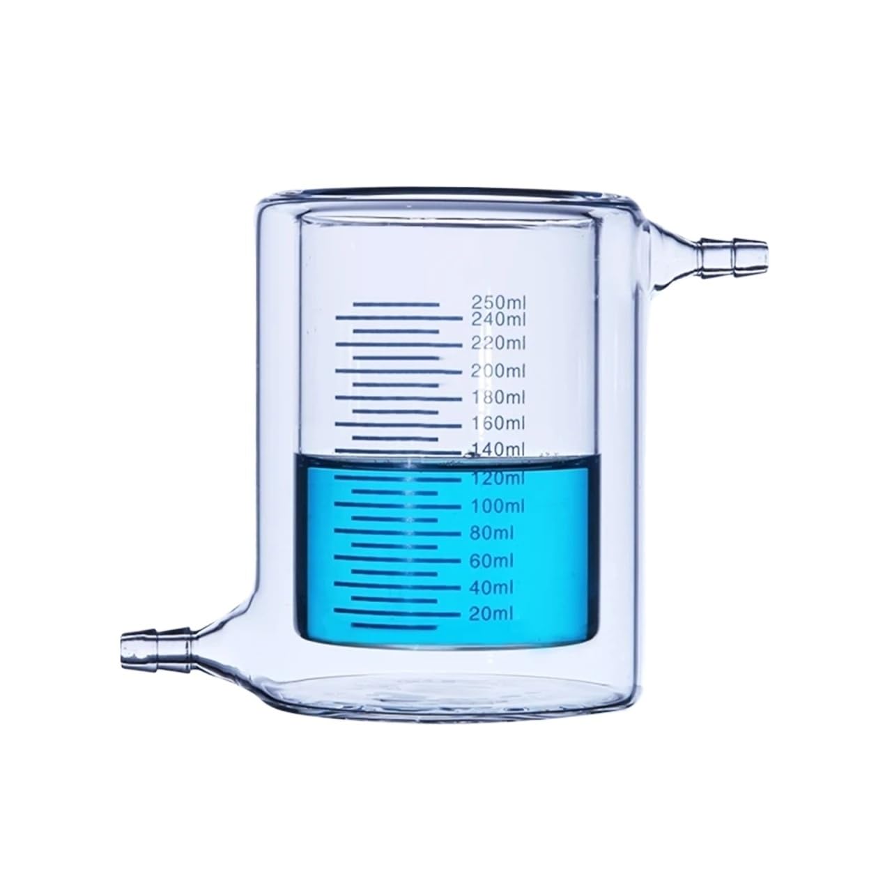 Juego de matraces de Vidrio, Vaso de precipitados de Vidrio borosilicato de Doble Capa de 50 ml a 500 ml(200ml)