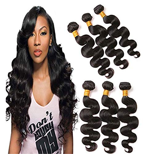 9A Body Wave Bundles Brazilian Hair 3 Bundles Body Wave 22 24 26 Inch 300g Human Hair Weave Double Weft Natural Black Bundles For Women