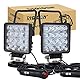 RIGIDON 2 Pcs Led arbeitsscheinwerfer mit magnetfuß, 4 Zoll 10cm 48W 12V 24V led flutstrahler, offroad beleuchtung für Auto SUV ATV, Traktor, LKW, 4x4, Boot,6000K led suchscheinwerfer, arbeitslicht