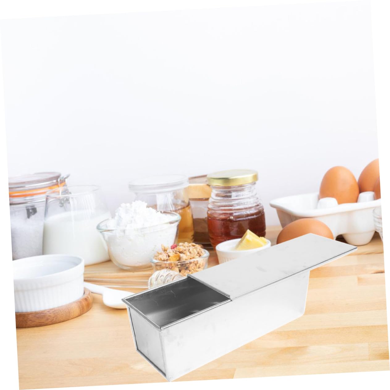 Alipis 4piezas Molde Para Hornear Pan Rectangular Antiadherente Tapa Utensilios De Repostería Para Cocina y Panadería Para Hacer Pan y Tostadas
