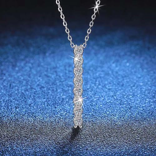Collier de bar Moissanite Sparksigh, joaillerie fine et éclat d'exception