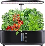 Hydroponics Growing System Kit - 12 Pods Indoor Herb Garden with LED Grow Light, Adjustable Height up to 17', Auto Timer - Perfect Home, Birthday & Mother’s Day Gift for Women