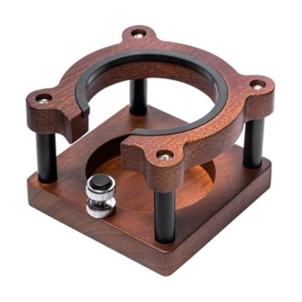 Akfldms Coffee Tamper Holder,Wooden Coffee Tamper Station Espresso Tamping Station Portafilter Holder for Espresso Machine