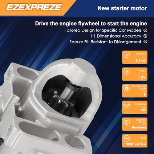 Image of Ezexpreze 6494 New Starter Buick Cadillac Chevrolet GMC Isuzu SAAB 4.8L 5.3L 03 04 05 06 07 08 09 2003-2009 SDR0270 12568051 12578050 12592294 12604477 89017440 89017631 89018123