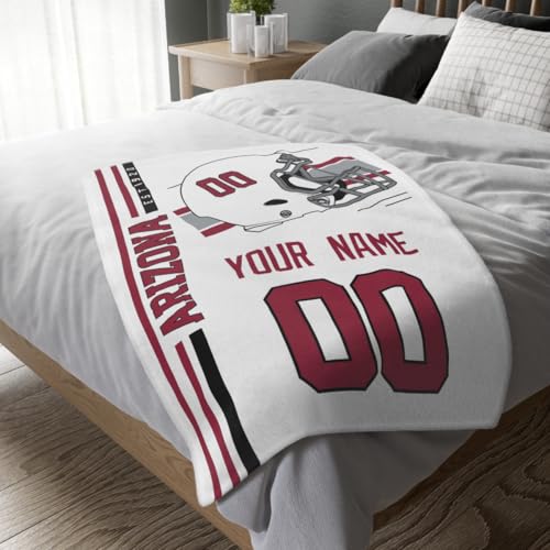 Image of Arizona Throw Blanket Custom Name and Number Personalized Gifts for Men and Women