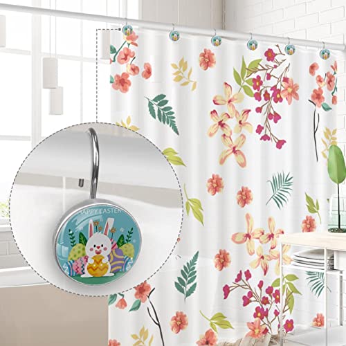 Crochets de rideau de douche en verre de cristal motif 3D