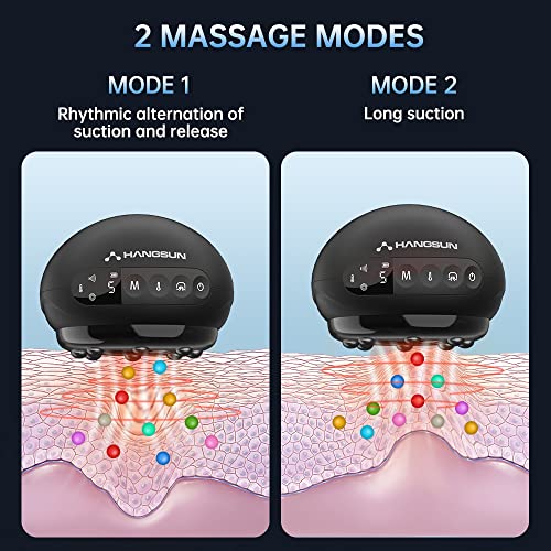 Hangsun Upgraded Cupping Set, Electric Cupping Massager for Promoting Cell Renewal, Smart Cupping Therapy Set with Red Light Therapy, 7 Levels of Suction, 3 Temperatures and 2 Modes Scraping Massage - Image 5