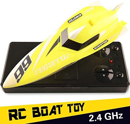 RC Boat Toys, Remote Control Boat for Pools and Lakes, 2.4GHz 4 Channels High Speed Remote Control Boat Fast RC Boat Racing, Radio Controlled Boats, RC Speed Boats Electric Toy for Adults and Kidss