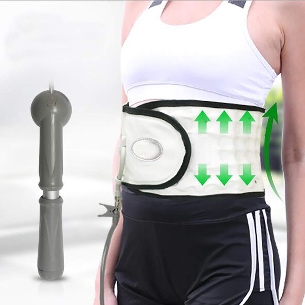Faja Lumbar Fitness, ciática, escoliosis, Discos herniados, Alivio de tensión y esguince, para el Alivio del Dolor Lumbar, con Bomba de Aire a Prueba de explosiones