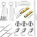 21 Pieces Airbrush Nozzle Cap Kit Airbrush Needle Replacement Parts Airbrush Needles with Wrench and Airbrush Cleaning Kit Replacement Part for Airbrush Sprayer Accessories, 0.2/0.3/0.5 mm