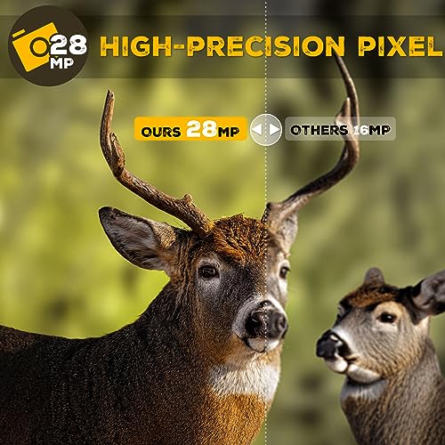 COOLIFE Jagdkamera, 28 MP, 1520P, HD, Auslösegeschwindigkeit 0,2 s und 27 Infrarot-LEDs, 940 nm,...