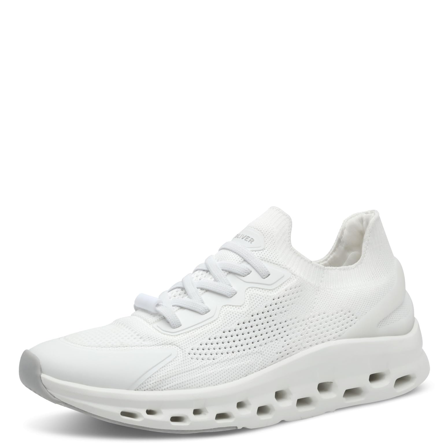 s.Oliver Women's Flat Trainers with Chunky Sole Lightweight, White, 8 UK