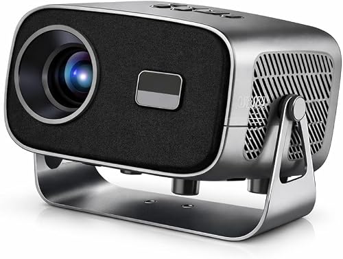 AL Android 11.0 Smart Projector - Portable 4K Support Home Cinema Projector with 360° Rotation, Dual Wi-Fi Wireless Screen Mirroring, BT 5.0 Speaker Casting Movie Beamer for Phone & Outdoor