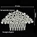 SEPBRDIALS Rhinestone Crystal Hair Comb Pins Women Wedding Hair Jewelry Accessories FA2944 (Silver)