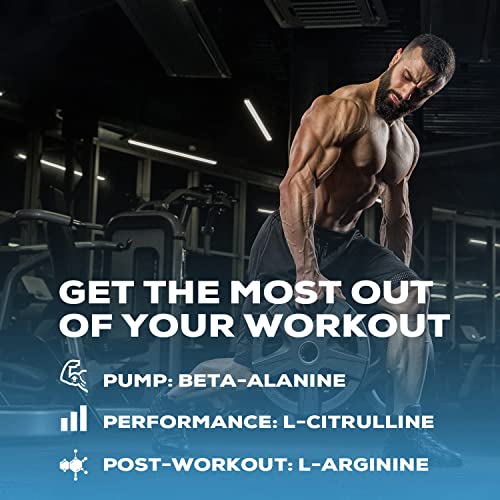 L Arginine L Citrulline Supplement Nitric Oxide Pills For Men - Stamina Endurance Performance For Workouts - L Arginine 800Mg Nitrous Oxide Supplements For Men - 60 No L-Arginine Plus Vegan Capsules #TOP5