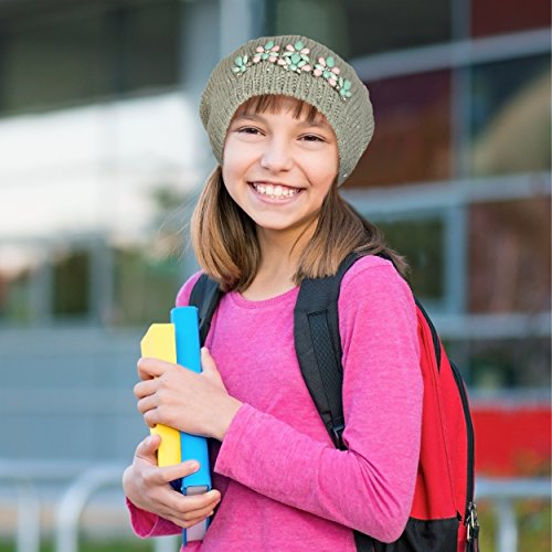 Girls' Big Embellished Stones Beret4