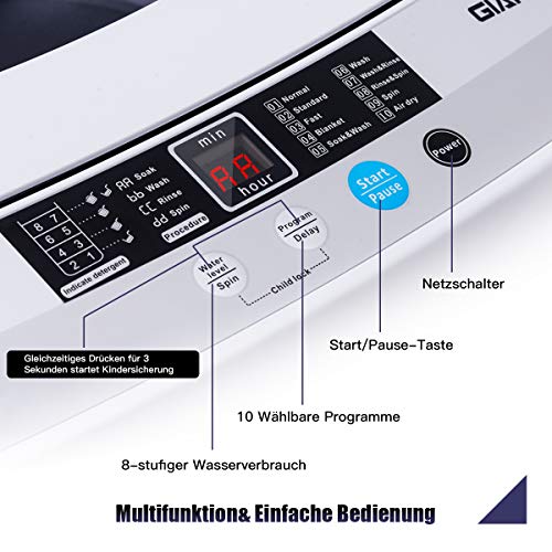 GOPLUS Mini-Waschmaschine Vollautomat 4,5 KG im Vergleich