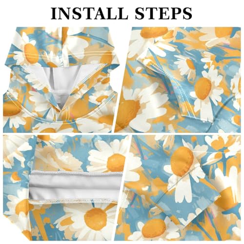 KLL Daisy Unisex Girls Boys Sweatshirt Casual Pullover Hoodies Kangaroo Pocket3