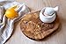 Tramanto Olive Wood Serving Plates and Coasters, Natural Raw Edge, Set of 2