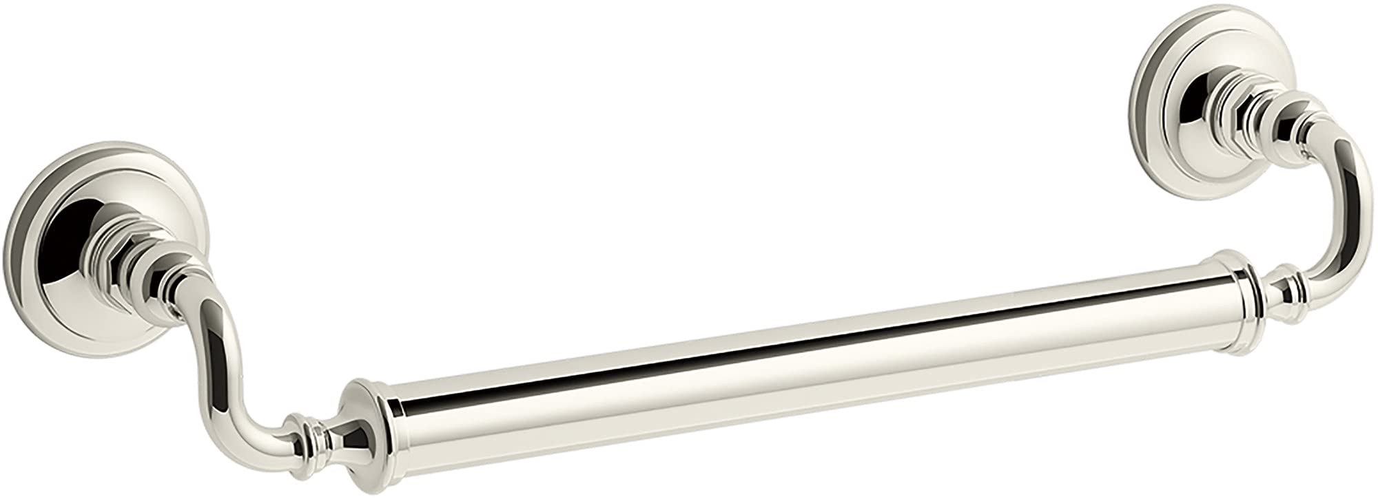 Barre d'appui de douche Kohler K-25155-SN en nickel pour un espace bain de style spa