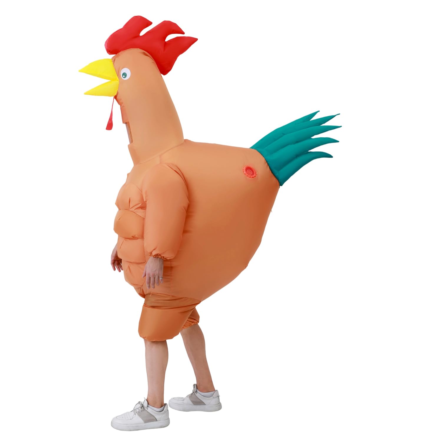 RHYTHMARTS Disfraz Inflable de Pollo para Adulto - Disfraz de Gallo Hinchable