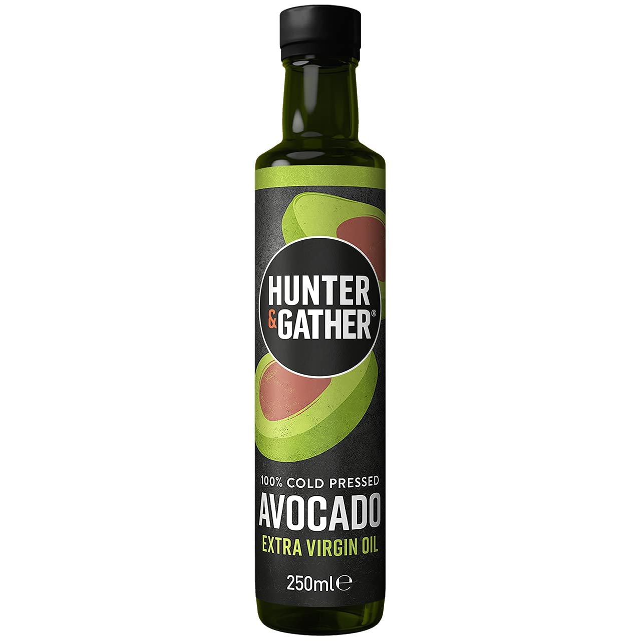 Hunter & GatherExtra Virgin Avocado Oil 250ml | 100% Natural Cold Pressed, Unrefined and Bottled in UK | Versatile for Cooking, Drizzling & Dipping I Seed-Oil Free