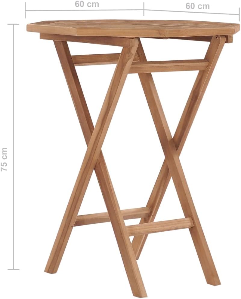 Folding Patio Table,Garden Tables,Outdoor Dining Tables,Leisure Table,Game Tables,Outdoor Tables,Coffee Tables,Camping Tables,for Garden,Backyard,Bistro, 23.6"x23.6"x29.5" Solid Teak Wood