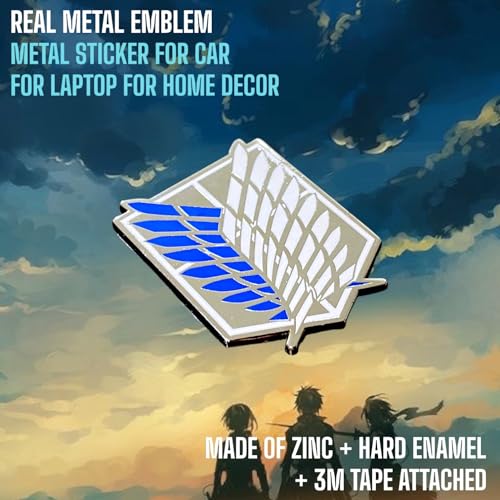Image of Anime Metal Sticker Anime Emblem Anime Metal Sticker for car and Laptop for Phone (Wings of Freedom)