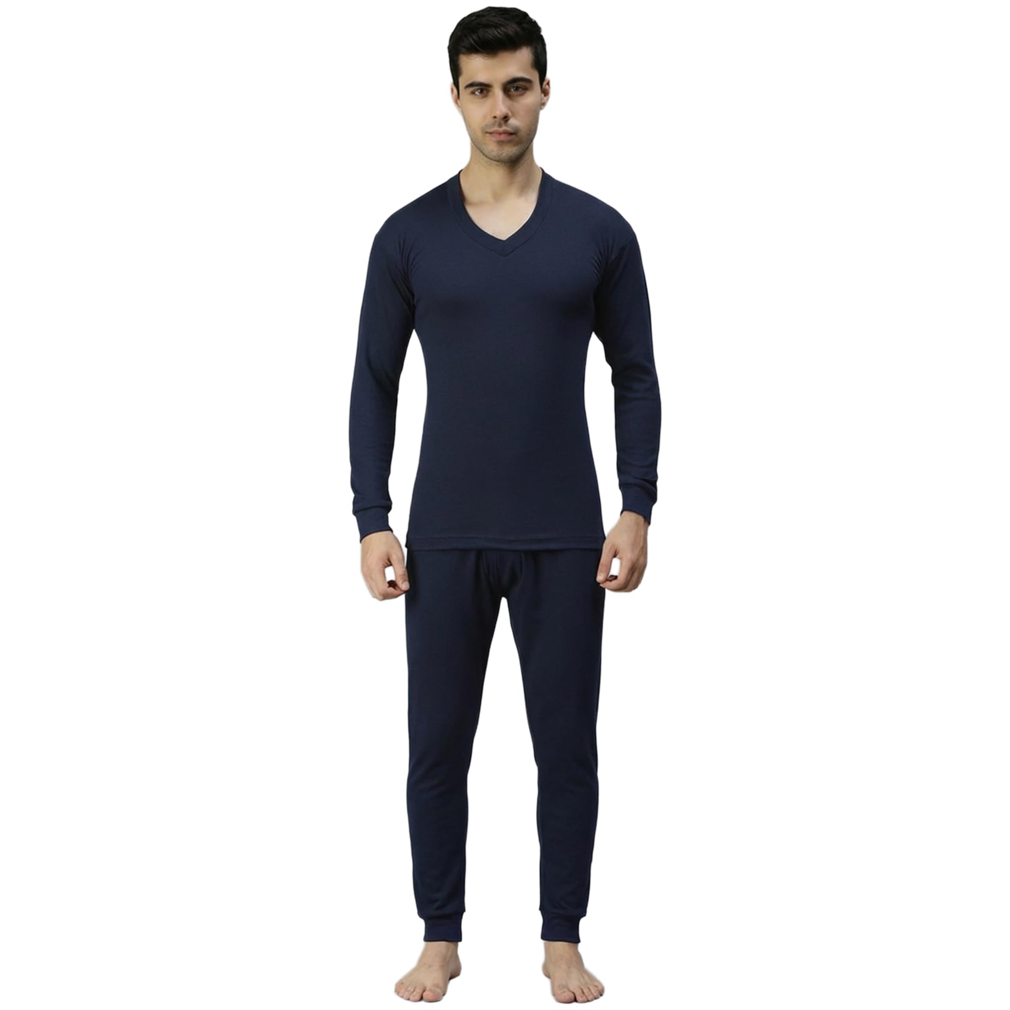 amul comfy Men's Kashmira V-Neck and Trouser Thermal Set-picture-16