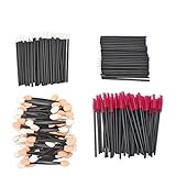 Kicosy Disposable Makeup Applicators Eyeshadow Applicators Disposable Mascara Wands Lip Brushes Dual Sided Eyeliner Makeup Brushes Make Up Brushes Applicators Brush Kit 200 Pieces