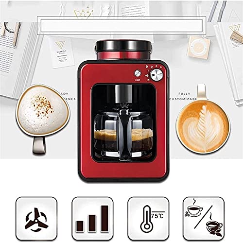 JHBNOIUKJS Máquina de café de Filtro de Frijol a Taza, cafetera instantánea con Molinillo de Rebabas Integrado para… - Imagen 6