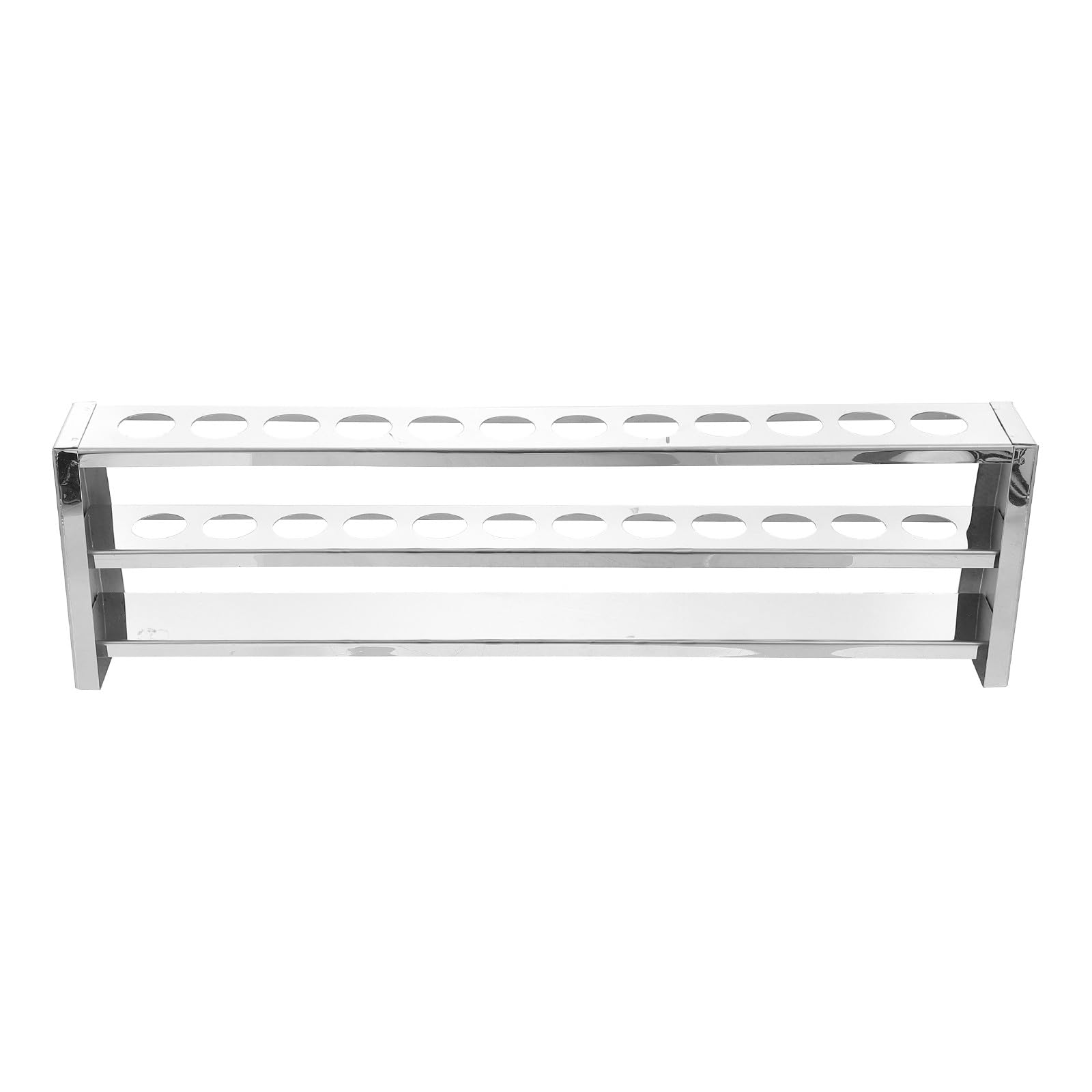 Baluue Robuster Reagenzglasständer aus Metall mit 12 Löchern Edelstahl Laborgestell für Laborröhrchen Stabiler Aufbewahrungshalter für Wissenschaftliche Labore