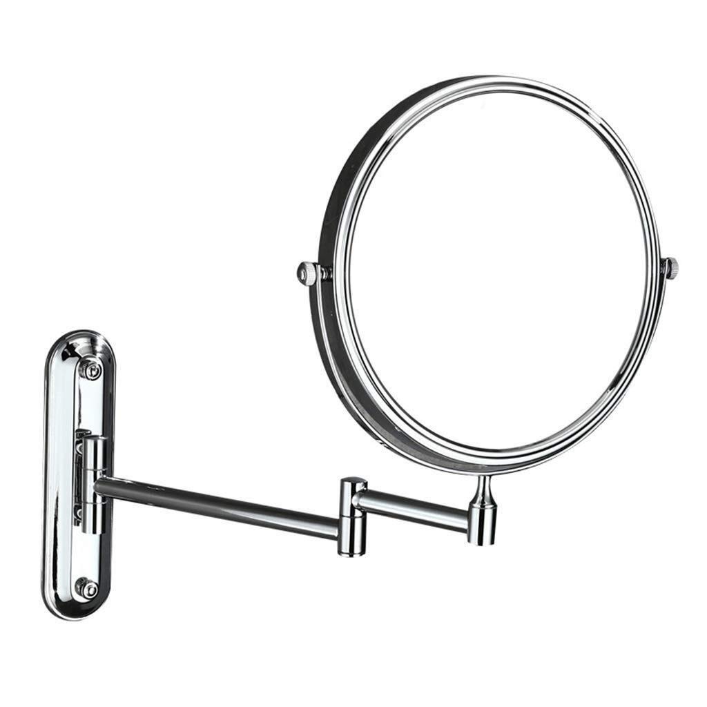 Miroir cosmétique de 8 pouces grossissant 3X argenté pour coiffeuse et salle de bains