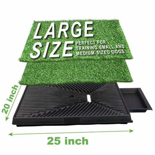 Grass Pad for Dogs Dog Grass Pad with Tray Puppy Turf Potty Reusable Training Pads for Indoor Outdoor Use 2 Artificial Grass Puppy Patch for Large and Small Pets Dog Litter Box 25 X 20  Cucciolini Doodles Grass pad for dogs dog grass pad with tray puppy turf potty reusable training pads for indoor outdoor use 2 artificial grass puppy patch for large and small pets dog litter box 25 x 20   cucciolini doodles