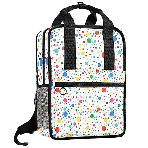 Cartable pour filles multicolore et sac à dos garçons à pois 35cm