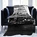Produktbild Benutzerdefiniert Decke werfen,Schwarzweiss-Panorama der Skyline von New York City mit Fokus auf Manhattan-Brücken-Foto,Weiche bequeme Plüschdecke für das Sofa Schlafzimmer Travel Blanket 60"X80"