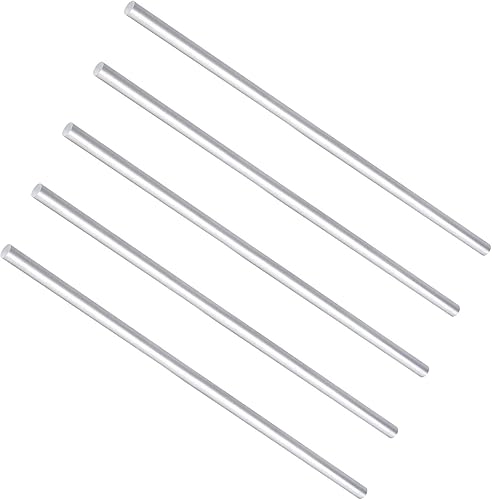 COYOUCO Varilla redonda de aluminio de 5 piezas, barra redonda de aluminio 6061 de 19.685 in, extruida sólida, 0.236 in de diámetro, para